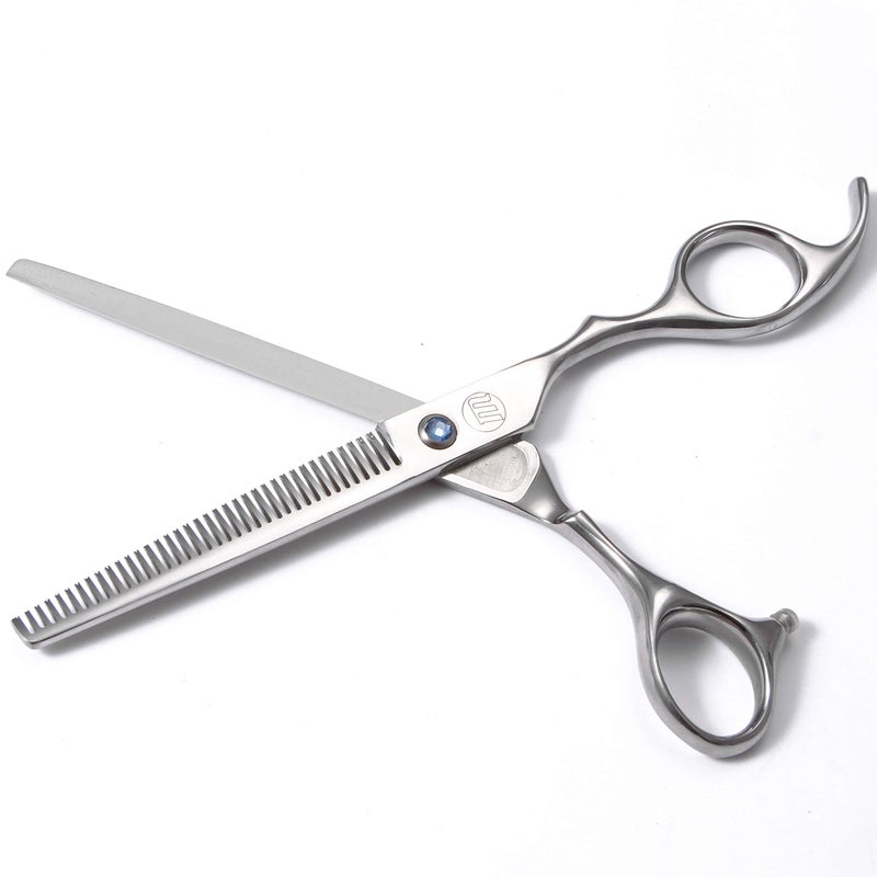 Moontay Professional Dog Scissors Set, 7 Inch/8 Inch Curved Chunkers & Thinning Shears with Grooming Comb - Image 4